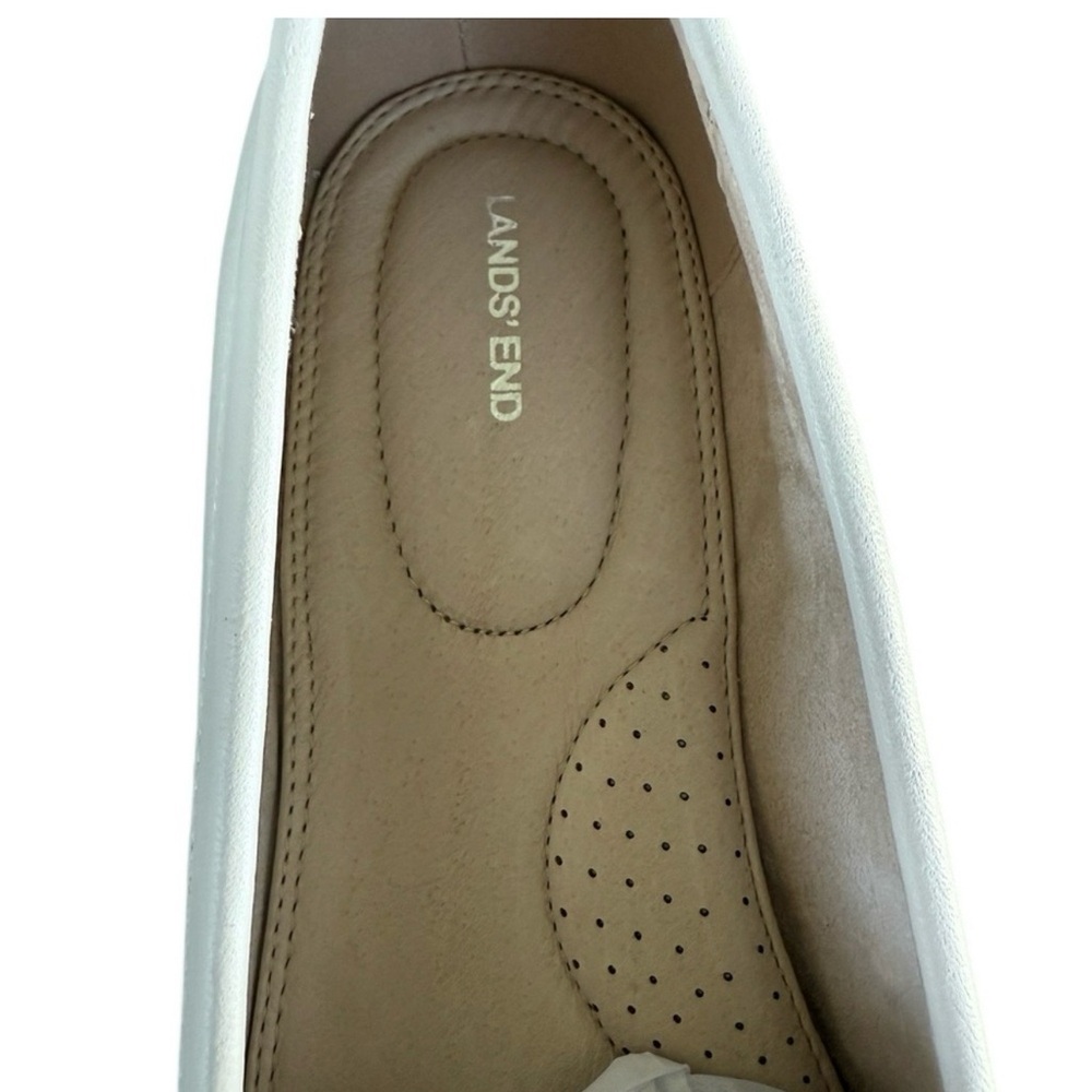 Lands end Suede Leather Slip On Loafer Shoes Lands End cream color - Picture 5 of 5